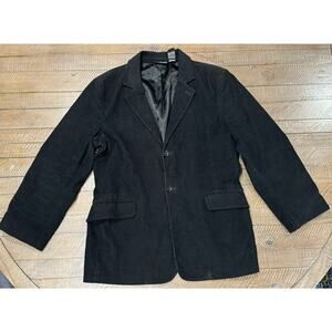 Classic DKNY Black Corduroy 100% Cotton Blazer M - Altered/ See Measurements